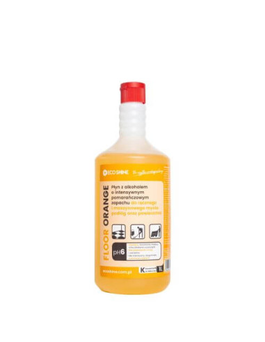 ECO SHINE FLOOR ORANGE - 1L - Zapachowy płyn z alkoholem do mycia podłóg