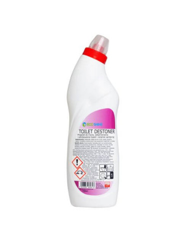 ECO SHINE TOILET DESTONER - 750 ML - SUPER MOCNY Żel do toalet usuwający najtrwalszy kamień