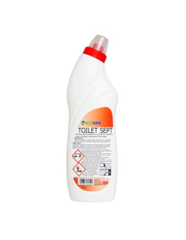 ECO SHINE TOILET SEPT - 750 ML - Żel do toalet myjąco-wybielający z aktywnym chlorem