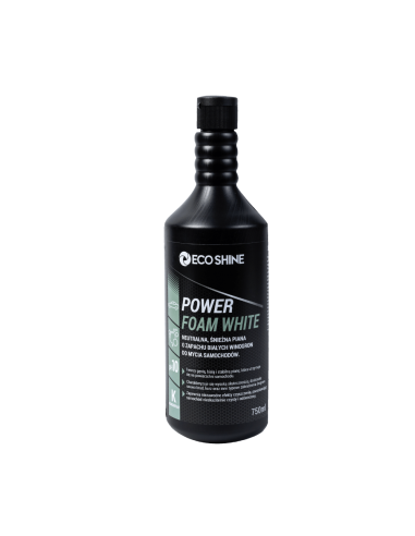 ECO SHINE POWER FOAM WHITE - 0,75L - Aktywna, biała piana do mycia samochodów o zapachu winogron