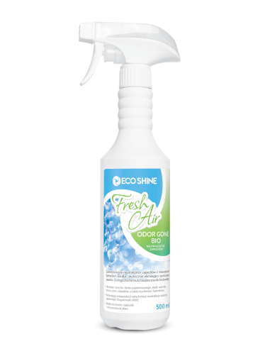 ECO SHINE FRESH AIR - ODOR GONE BIO - 0,5L - Zaawansowany neutralizator zapachów z naturalnymi bakteriami Bacillus